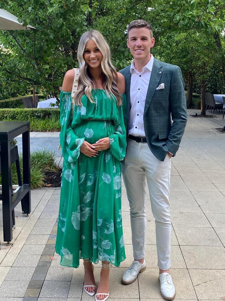 Alice and Paul Seedsman with their baby bump. Picture: Instagram