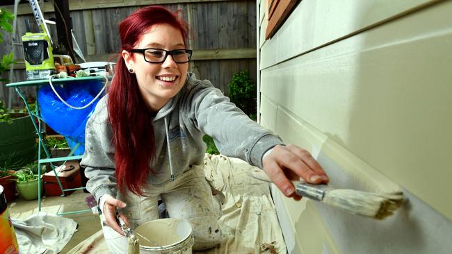 Hayley Gladdis is competing in the painting and decorating category the WorldSkills Australia National Competition. Picture: Mark Brake