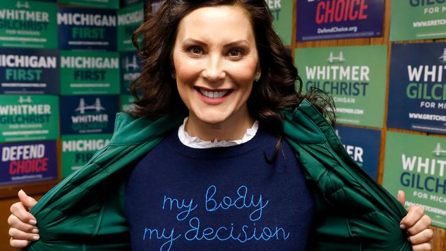 Michigan State Governor Gretchen Whitmer on election night. Picture: AFP