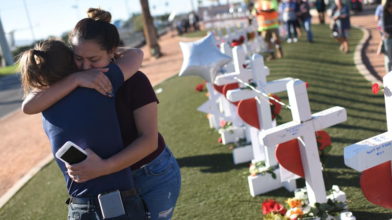 In the days following the tragedy, Las Vegas locals showed an outpouring of grief. Picture: AFP