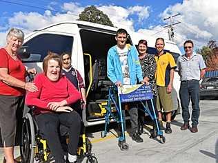 GETTING OUT: Pat Bruce, Hannah Watt, Sarah Patane, Jacob Coffey, Therese Crisp, David Hume and Mark McCosker inspect the new GBSS van. Picture: Matthew Purcell