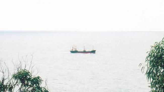 The Geelong Advertiser was the first media outlet to publish a photo of the Pong Su, with this picture of the then-unnamed ship, on Friday, April 18.