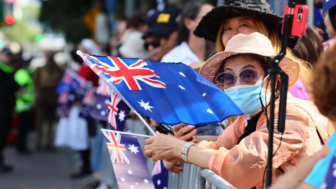 Thousands of people attended the Anzac Day Parade in Brisbane. Picture: NCA NewsWire/Tertius Pickard