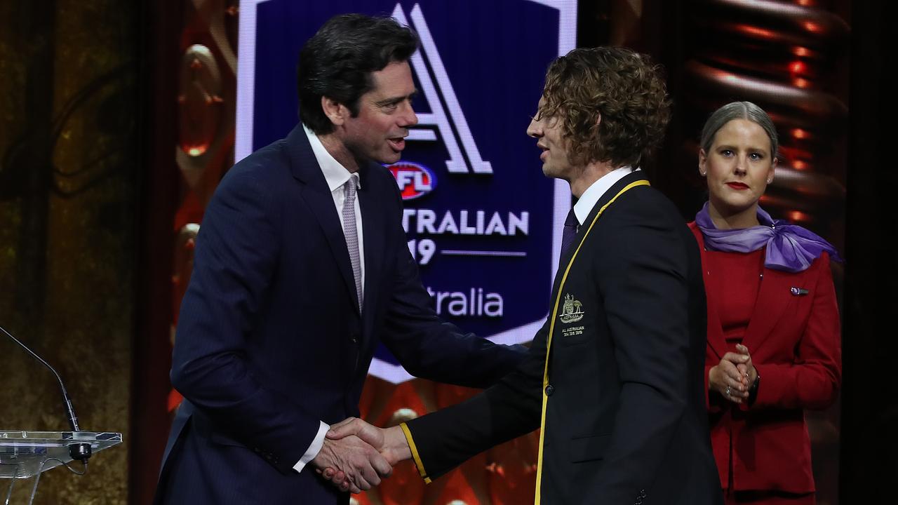 Nat Fyfe was named the All-Australian captain over West Cost’s premiership captain Shannon Hurn. (Photo by Robert Cianflone/Getty Images)