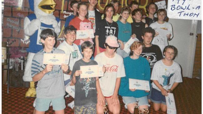 The good old days of Sugar Coast Lanes ten pin bowling centre in Maryborough included fundriasers like the 1991 36-hour bowl-a-thon. Our own Herald Key Account Executive Darren Stimpson was a keen bowler and is pictured bottom left. Picture: contributed