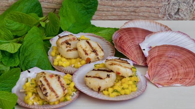 Fancy making some red curry scallops with mango and mint salsa? Picture: Franz Scheurer