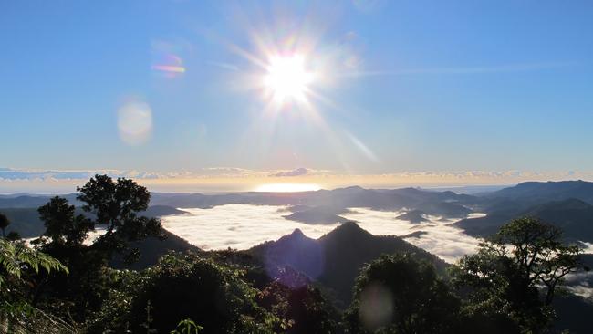 View from Mt Warning on a clear day. Photo: Melissa Lamb