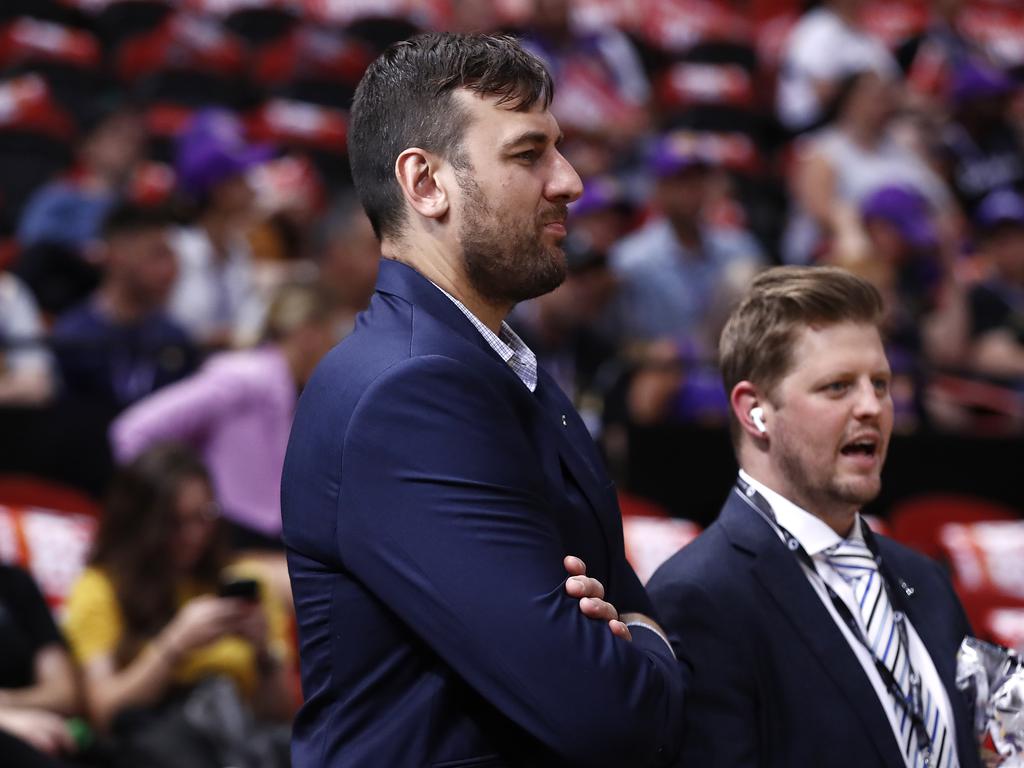 Andrew Bogut at an NBL match.