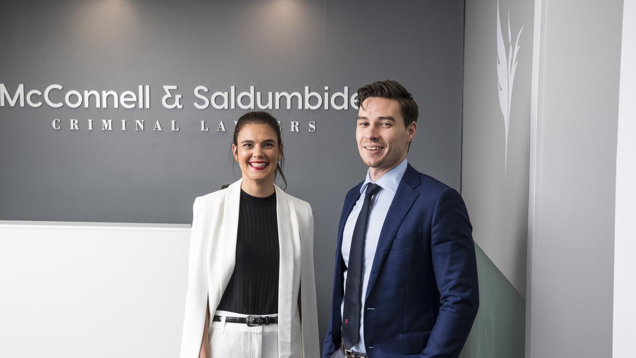 Lawyers Chelsea Saldumbide and Joe McConnell have launched a new law firm in Toowoomba. Picture: Kevin Farmer