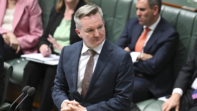 Minister for Climate Change and Energy of Australia Chris Bowen during Question Time at Parliament House in Canberra. Picture: Martin Ollman