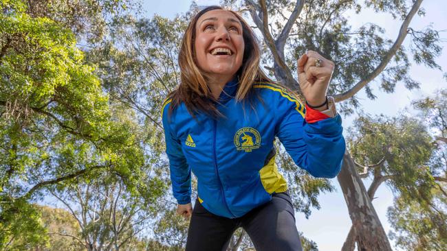 Anna Liptak in her Boston Marathon jacket. Picture: Ben Clark