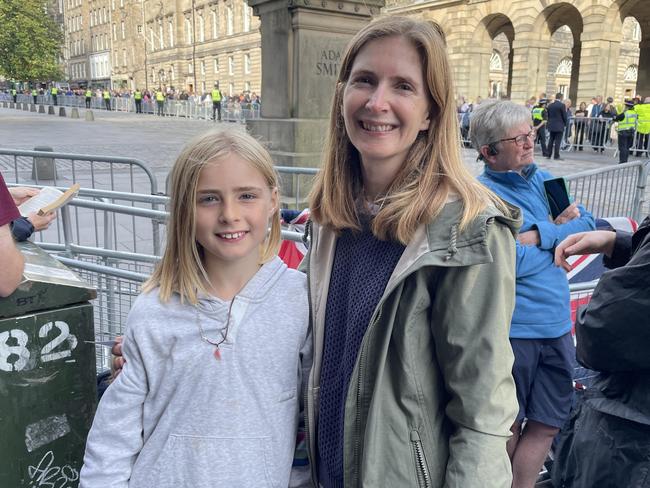 Caroline Khay and daughter Eloise in Edinburgh.