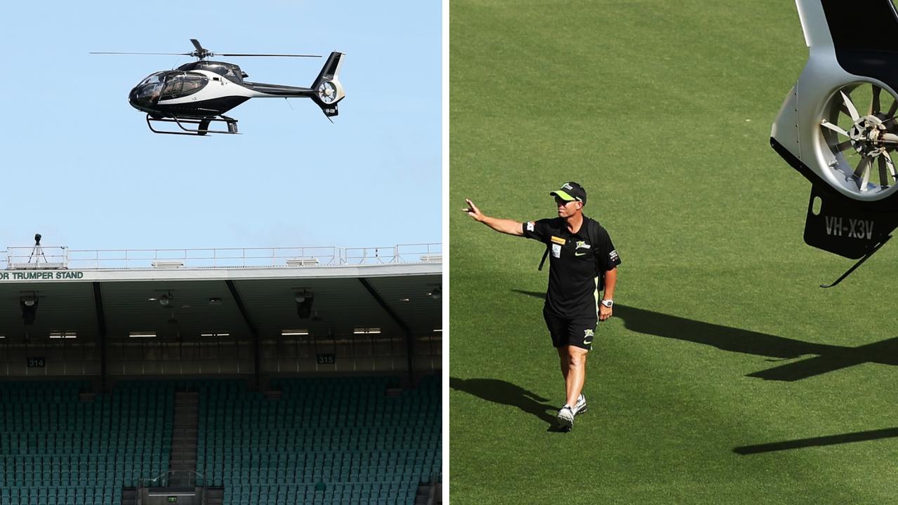 ‘He is a bit Hollywood’: David Warner arrives at SCG in helicopter ...