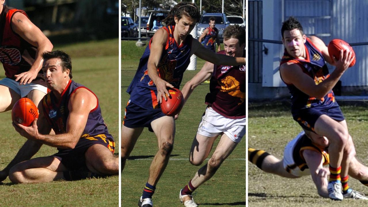 Noosa players Aaron Jaques, Jason Boydle and Tom McKittrick in action. Pictures: Warren Lynam and Andrew Seymour.