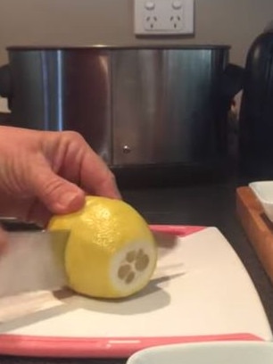 Cut the lemon in half. Picture: Ninny Kriesch