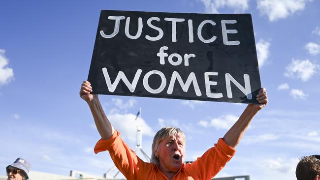 The No More! National Rally Against Violence march at Parliament House in Canberra. Picture: NCA NewsWire / Martin Ollman