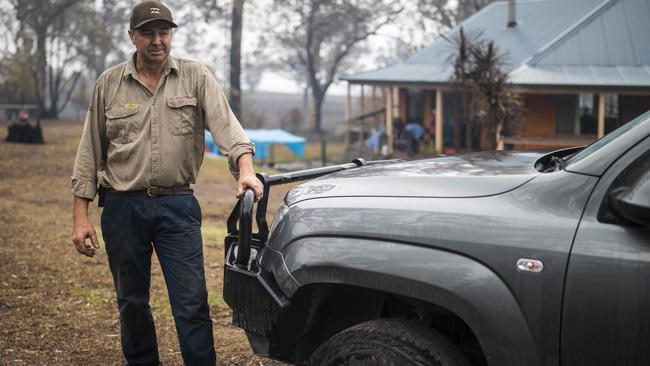 Mr Schaefer with his ute. Picture: Sean Davey