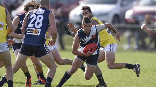 Marcus Hottes playing for Yarra Ranges in an interleague match in 2016. Picture: Christopher Chan.