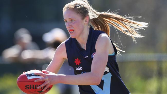 Isabella Grant in action for Vic Metro. Picture: AFL Media