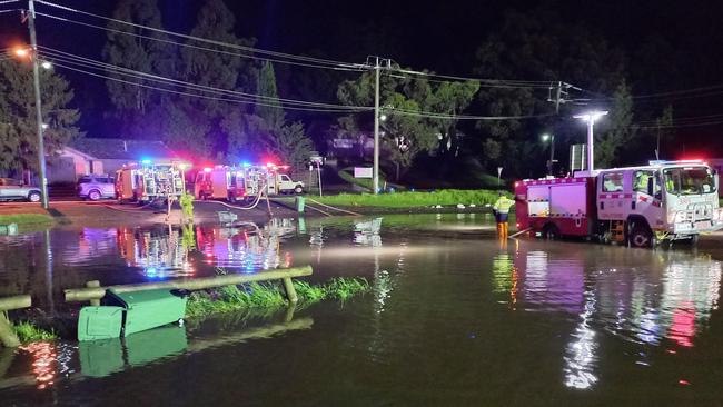 The intense rain fell at 10pm Thursday. Picture: Aven Stewart