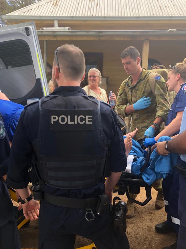 Australian Army soldiers helped Mrs Tyrrell during the labour. Picture: ADF