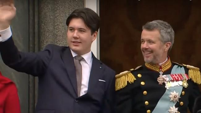 Prince Christian with King Frederik X. Picture: Supplied