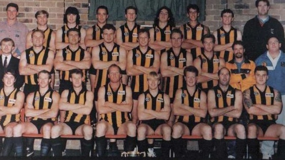 Upwey Tecoma's 1993 senior premiership team. Picture: Facebook