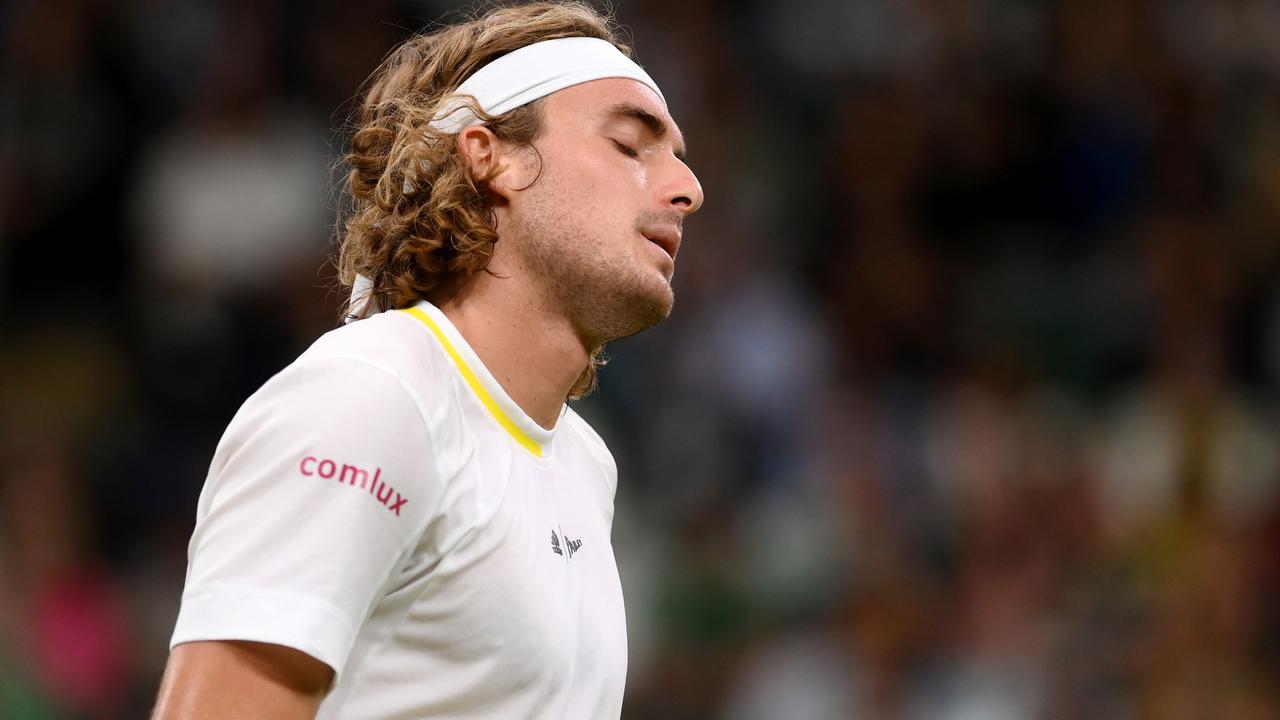 Tsitsipas regretted hitting a ball into the crowd. (Photo by Shaun Botterill/Getty Images)