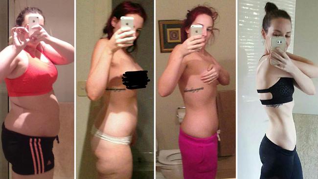 Woman loses 40kg . thanks to selfies. 
