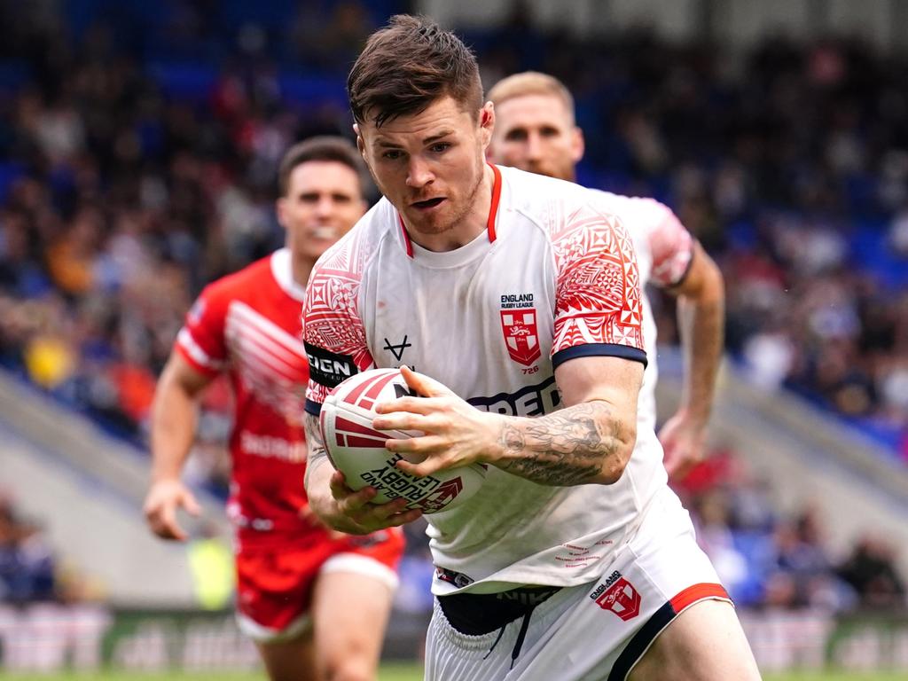 John Bateman, playing for England at the World Cup, has finally got clearance to come to Australia. Picture: Martin Rickett/PA Images via Getty Images)