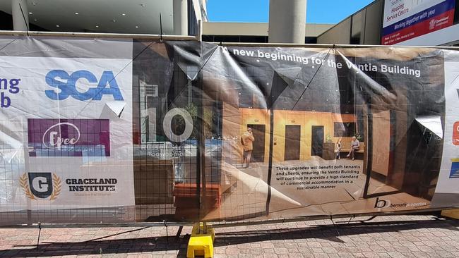 Work has started to beautify the ground floor of the Ventia building fronting onto the Bell Street pedestrian mall by property owner Barry Bernoth.