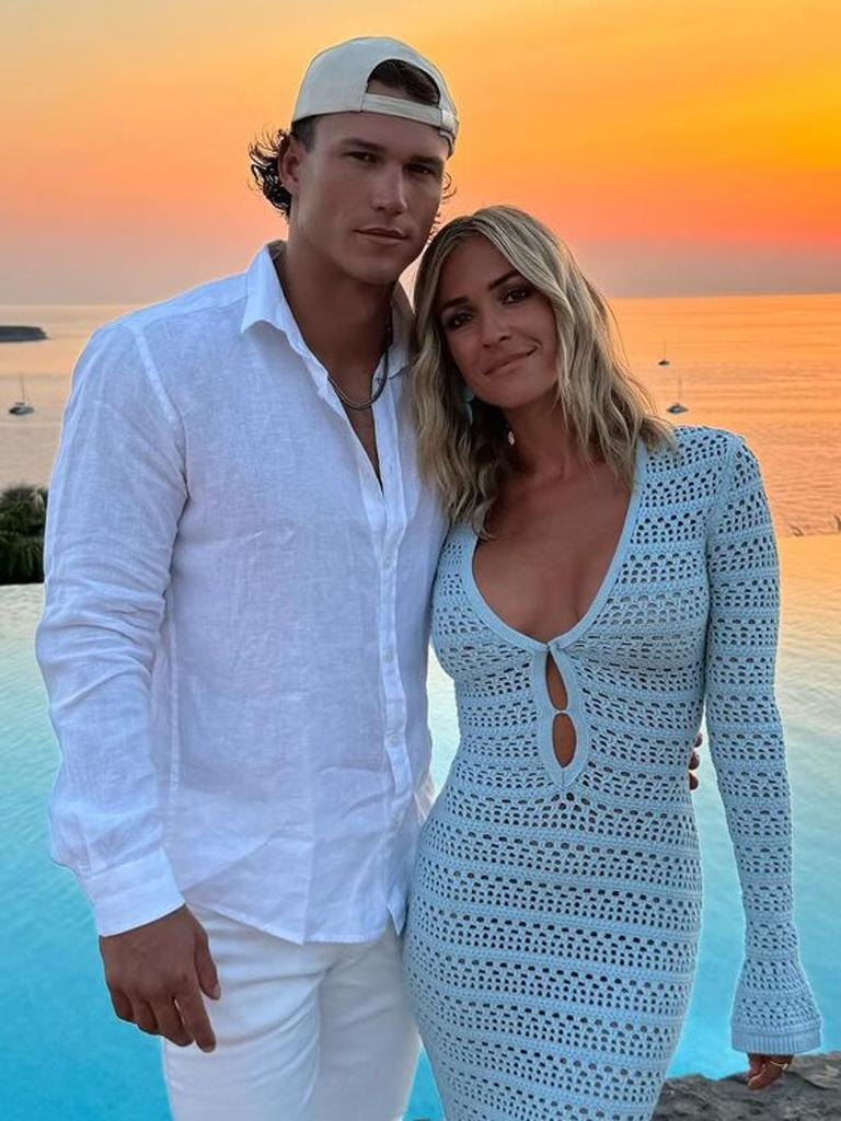 The couple recently holidayed in the Greek Islands.