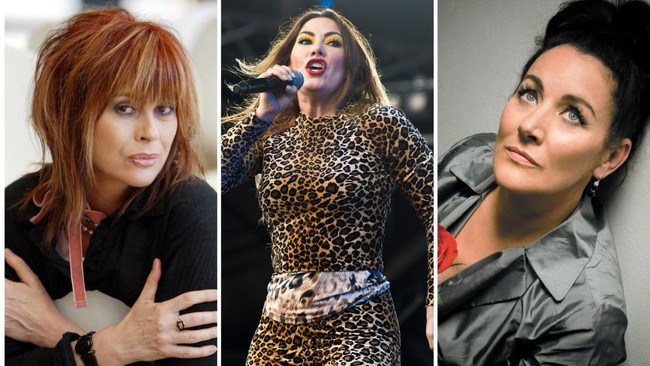 Which Australian bands were fronted by these women? (Left to right): Chrissy Amphlett, Ella Hooper, and Grace Knight.