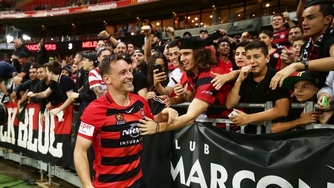 The Wanderers have been taken to heart by western Sydney fans, but grassroots clubs believe there is a need for a second-division competition to help develop players into the A-League. Picture: Matt King