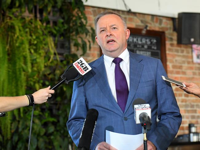 Anthony Albanese at the Unity Hall Hotel in Balmain.