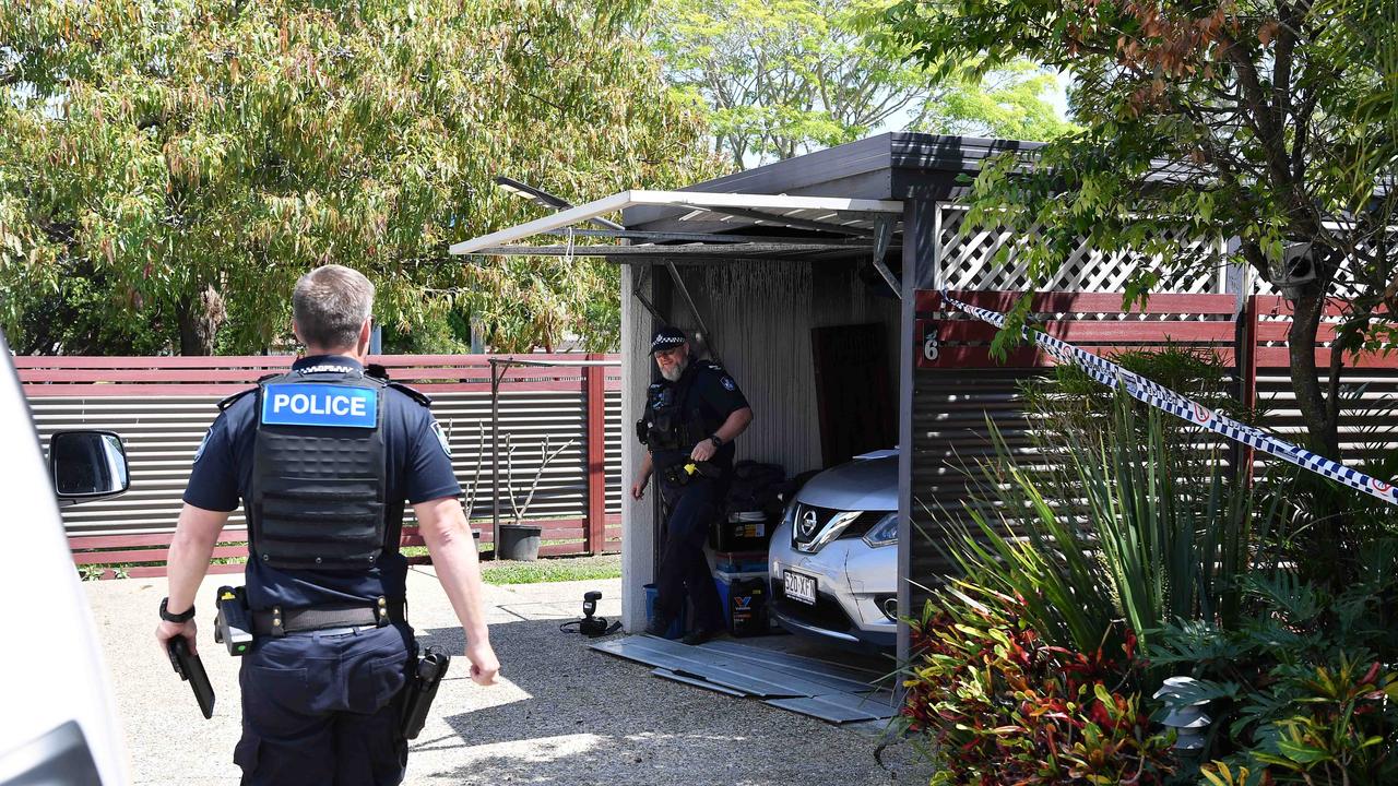 A two-storey townhouse was destroyed and five injured in a horror blaze in Maroochydore on Monday night. Picture: Patrick Woods.