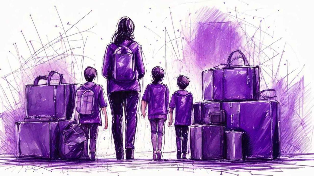 Even when women leave, the financial abuse continues through the child support system. Picture: AI generated