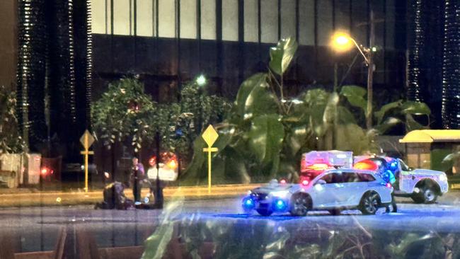 Screen grab from supplied video of a police shooting in the carpark of Bunnings in Willetton.