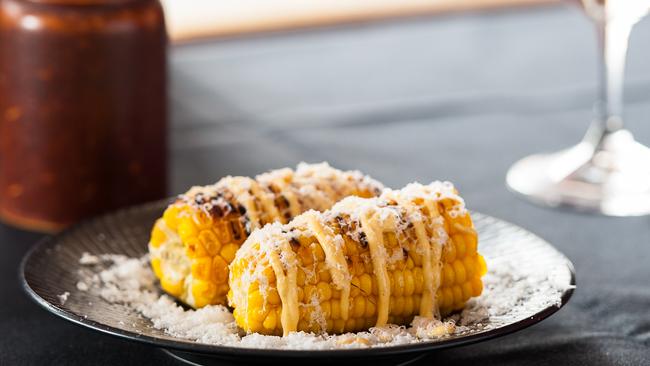 Nero Dining’s Corn with spicy aioli and Pecorino Romano.