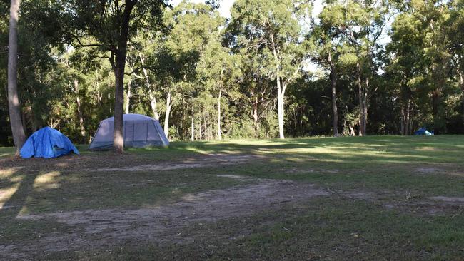 It might not look like much, but it’s home: the number of tents in a park on Gympie’s Southside has doubled in recent weeks. Photo: Jorina Maureschat