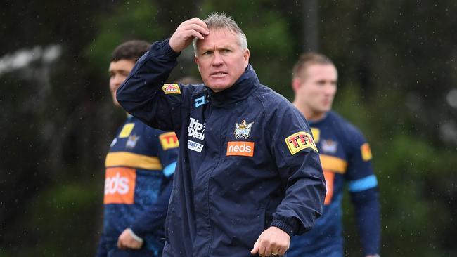 Coach Garth Brennan looks on during Titans training. Picture: AAP Image