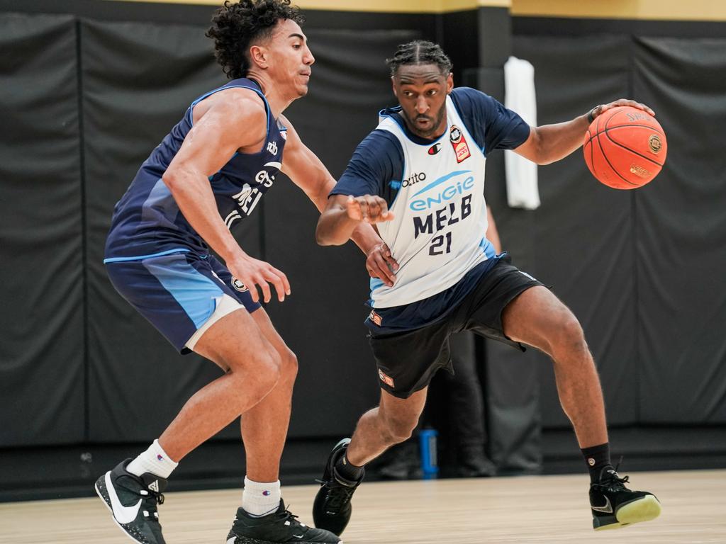 Ian Clark took contact in training this week but Melbourne United has taken a cautious approach with its hamstrung star, ruling him out of Sunday's clash with Cairns. Picture: Melbourne United Media