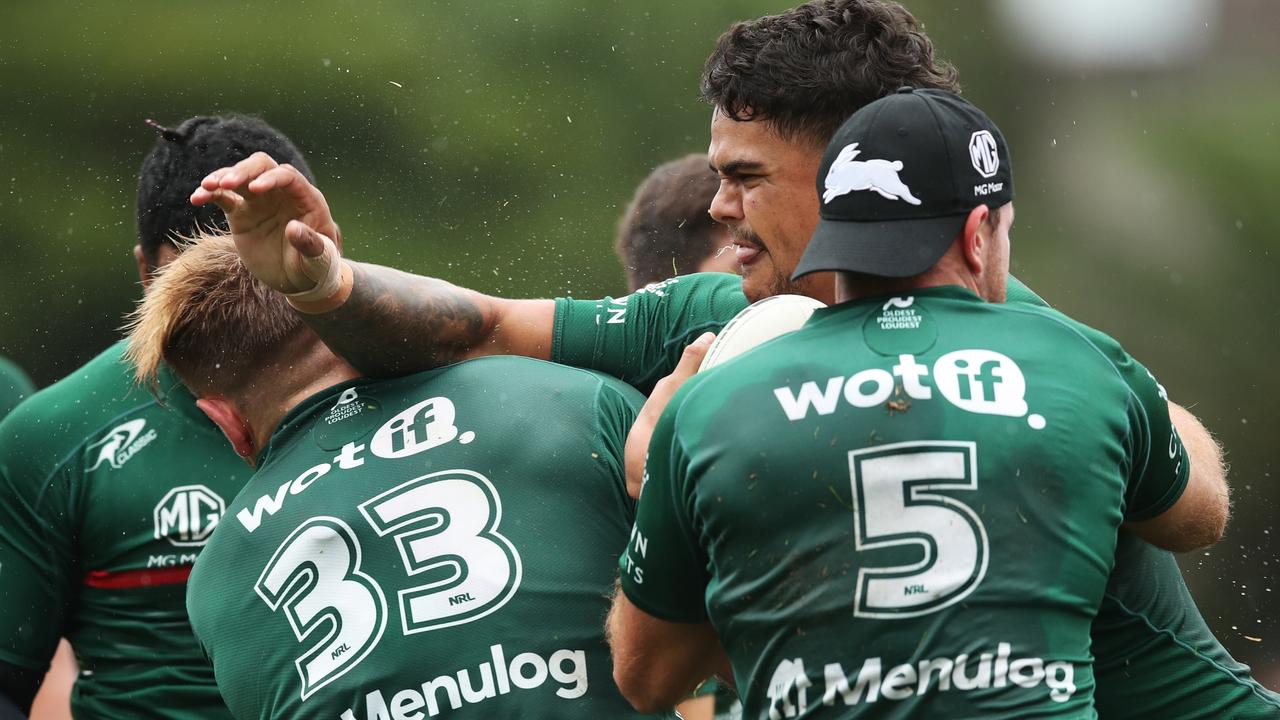 Latrell Mitchell in a training stoush last week (Photo by Matt King/Getty Images)