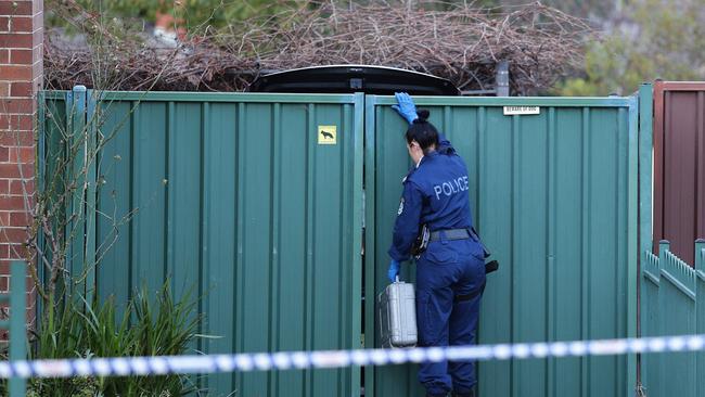 Police at the scene in Greenacre.