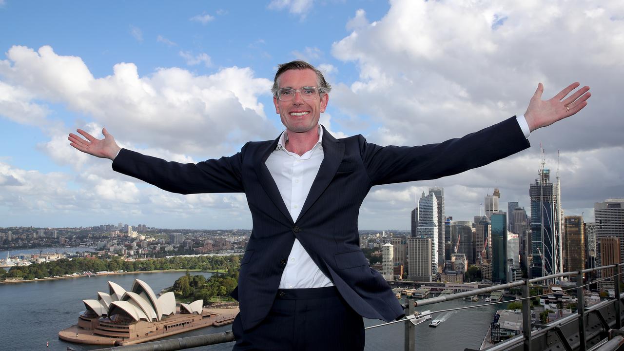 Premier Dominic Perrottet said: “Let me be very clear … the Aboriginal flag should be flying on top of the Harbour Bridge”. Picture: Toby Zerna