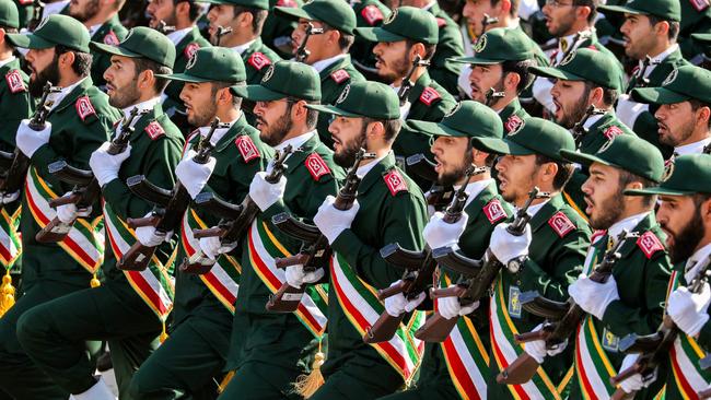 A military parade in Tehran in 2018. The Iranian armed forces are among the biggest in the Middle East. Picture: Stringer/AFP