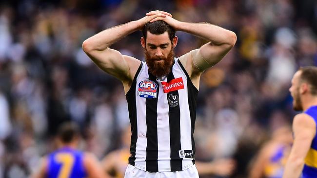 Tyson Goldsack faces a battle to hold on to his spot in Collingwood’s best 22. Picture: Getty Images