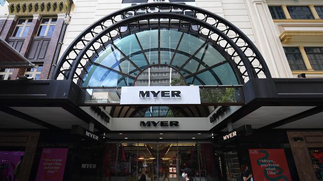 Myer’s Queen St mall store is closing. Picture: NCA NewsWire / Dan Peled