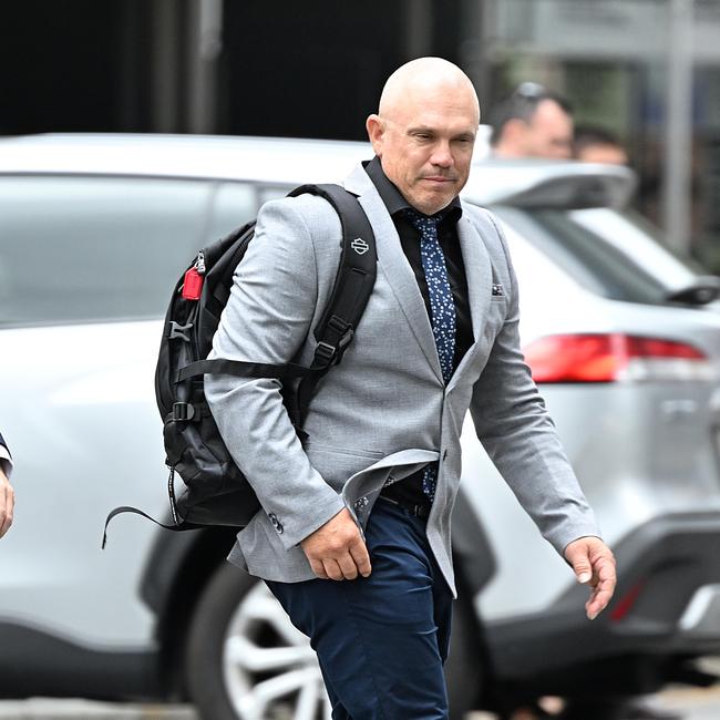 Asher Enterprises’ sole director James Asher leaving Brisbane Magistrates Court. Picture: Lyndon Mechielsen/Courier Mail