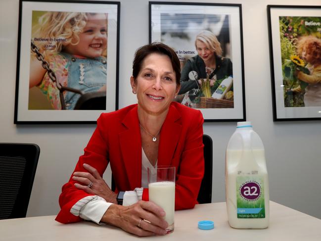 30/07/2018 A2 Milk CEO Jayne Hrdlicka at the company's HQ in Kew, Melbourne. Picture : David Geraghty / The Australian.